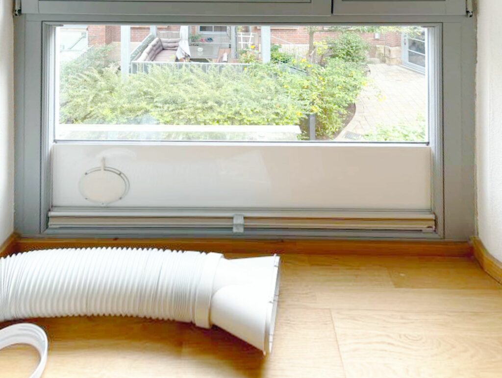 Klimageräteanschluss durch Isolierglasfenster
