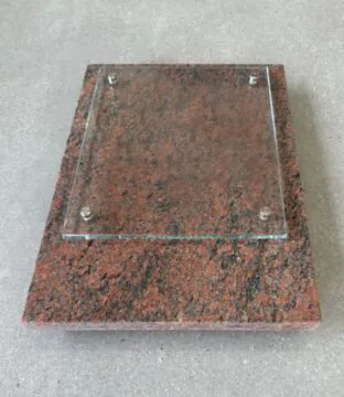 Glaselement für Urnengräber / Kolumbarium Glas-Gedenktafel