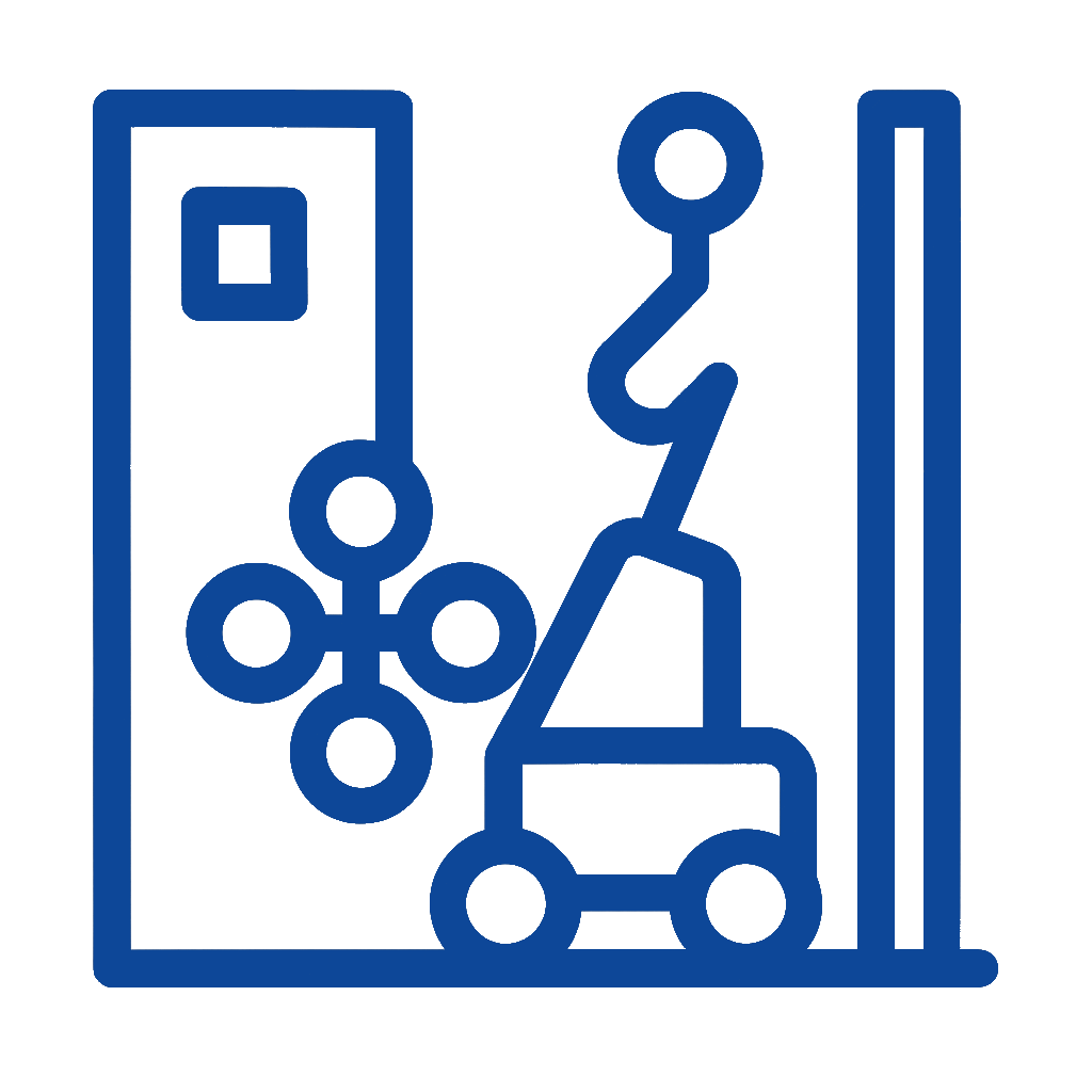 Icon: Spezialverglasung und Montage bei schwierigen Zufahrten und Zugängen